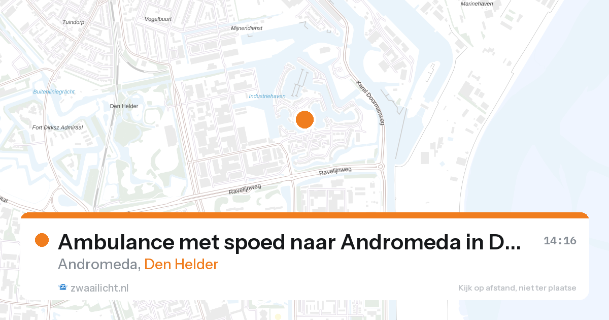 Ambulance met spoed naar Andromeda in Den Helder — 13 jun 2026