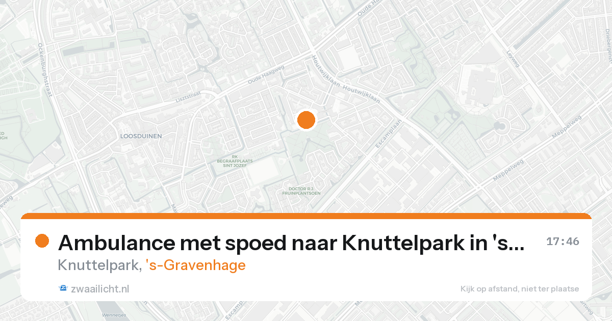 Ambulance met spoed naar Knuttelpark in 's-Gravenhage — 22 aug 2026