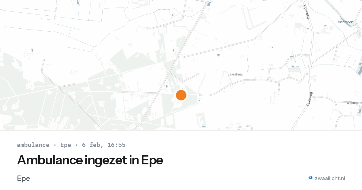 Ambulance ingezet in Epe — 6 feb 2026