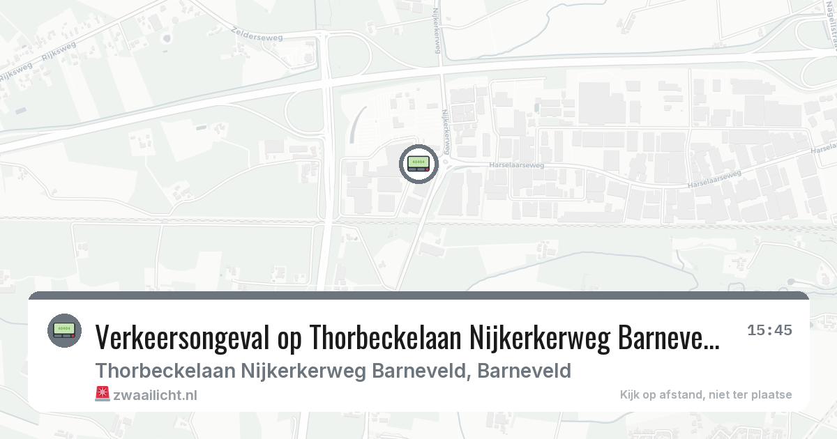 Verkeersongeval op Thorbeckelaan Nijkerkerweg Barneveld in Barneveld — 4 feb 2026