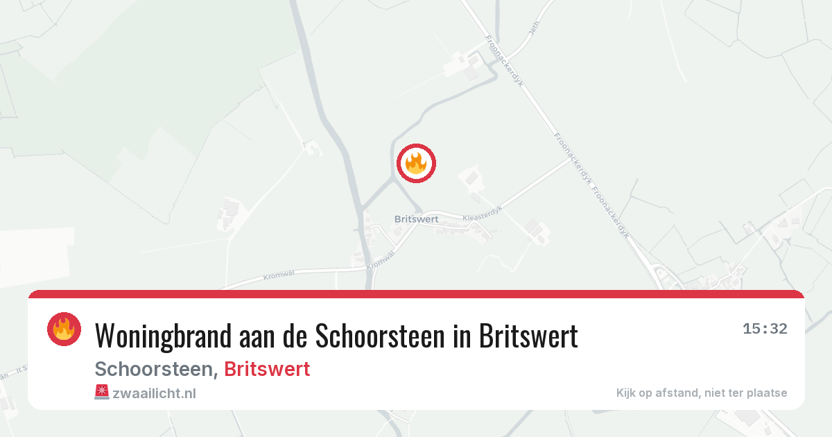 Woningbrand aan de Schoorsteen in Britswert — 19 feb 2026