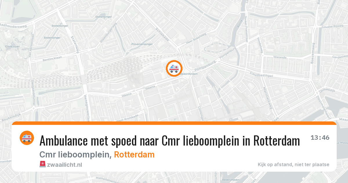 Ambulance met spoed naar Cmr Iieboomplein in Rotterdam — 5 mei 2026