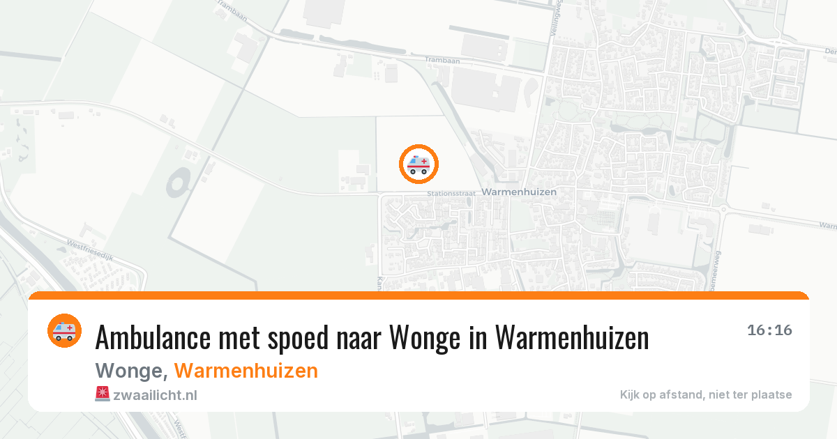Ambulance met spoed naar Wonge in Warmenhuizen — 11 feb 2026