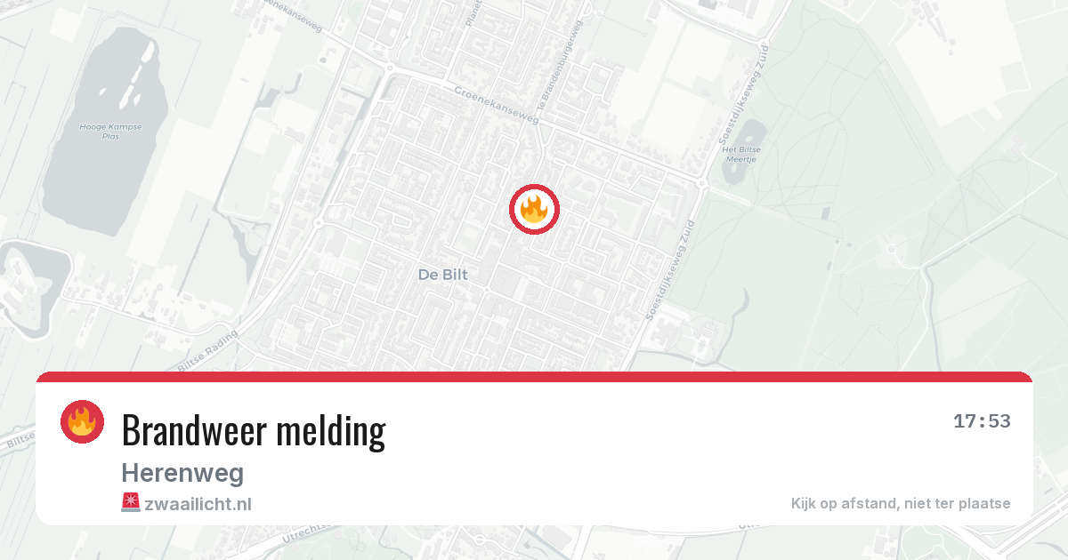 Brandweer melding — 8 aug 2026