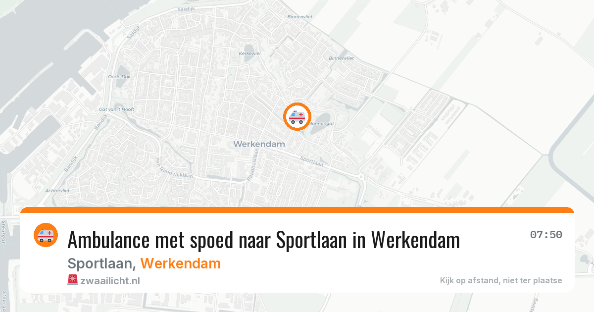 Ambulance met spoed naar Sportlaan in Werkendam — 11 aug 2026