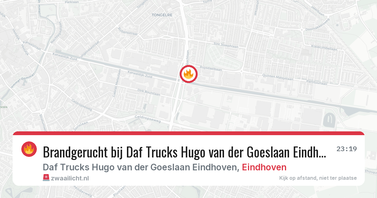 Brandgerucht bij Daf Trucks Hugo van der Goeslaan Eindhoven in Eindhoven — 25 jun 2026