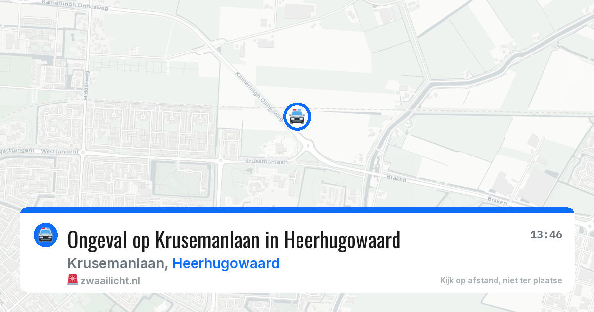 Ongeval op Krusemanlaan in Heerhugowaard — 25 jun 2026