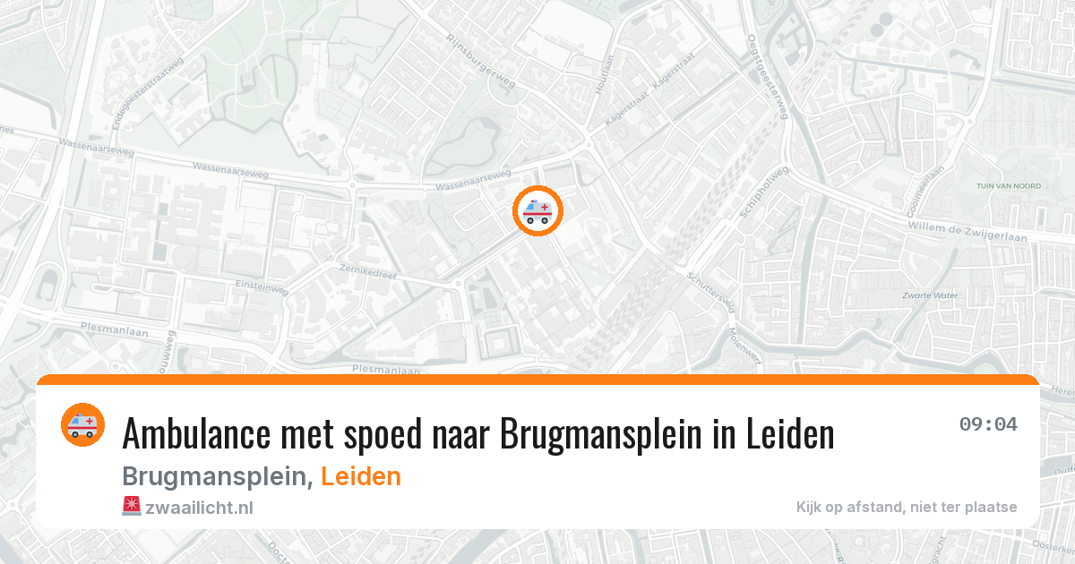Ambulance met spoed naar Brugmansplein in Leiden — 23 mrt 2026