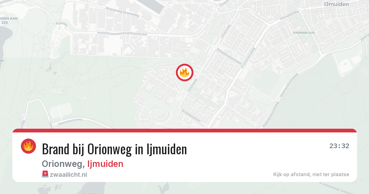 Brand bij Orionweg in Ijmuiden — 6 jun 2026