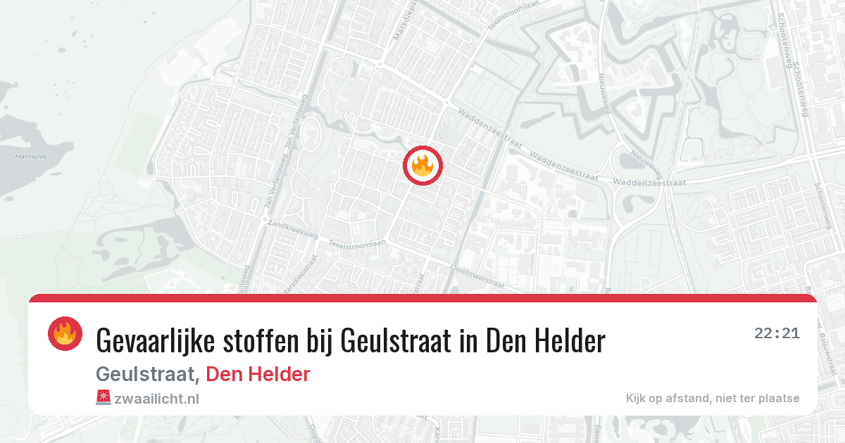 Gevaarlijke stoffen bij Geulstraat in Den Helder — 5 apr 2026