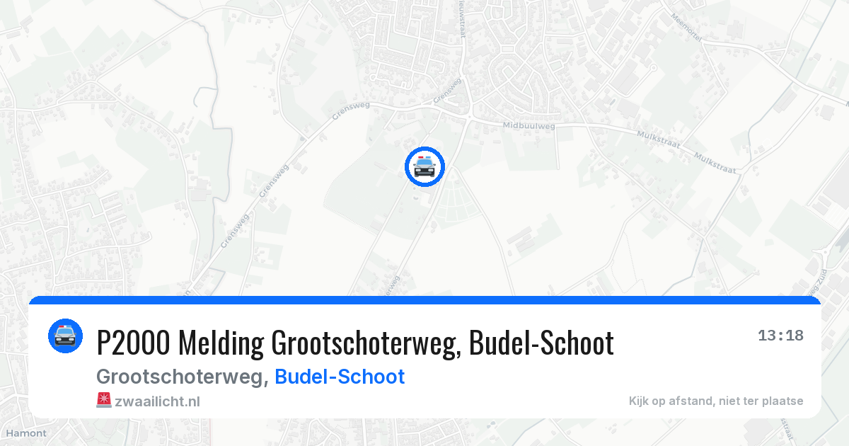 P2000 Melding Grootschoterweg, Budel-Schoot — 10 jun 2026