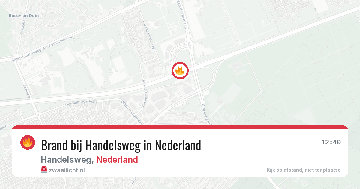 Brand bij Handelsweg in Nederland — 4 jun 2026