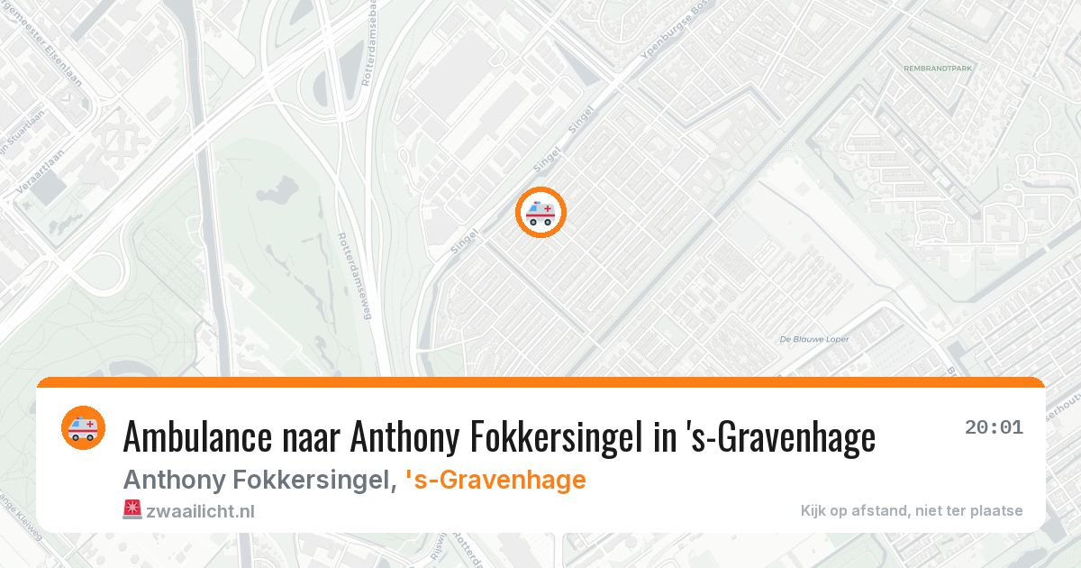 Ambulance naar Anthony Fokkersingel in 's-Gravenhage — 14 apr 2026