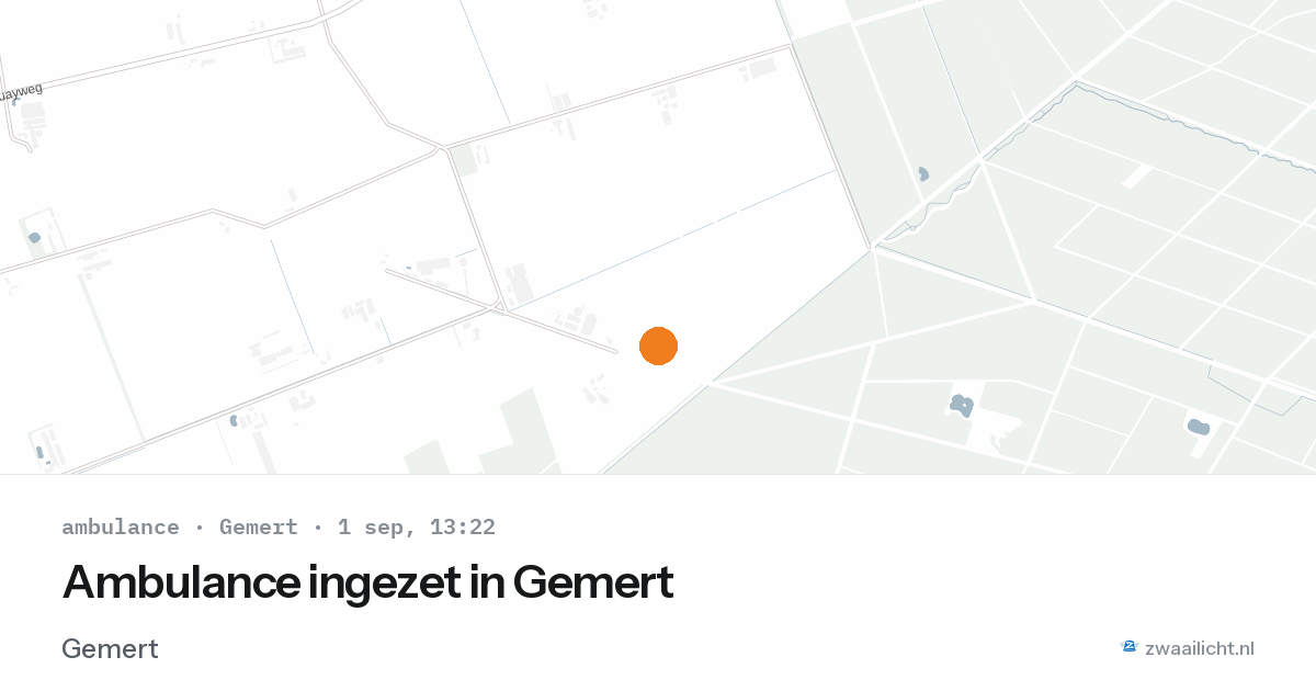 Ambulance ingezet in Gemert — 1 sep 2026