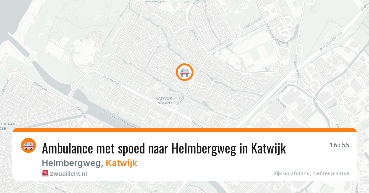 Ambulance met spoed naar Helmbergweg in Katwijk — 9 jul 2026