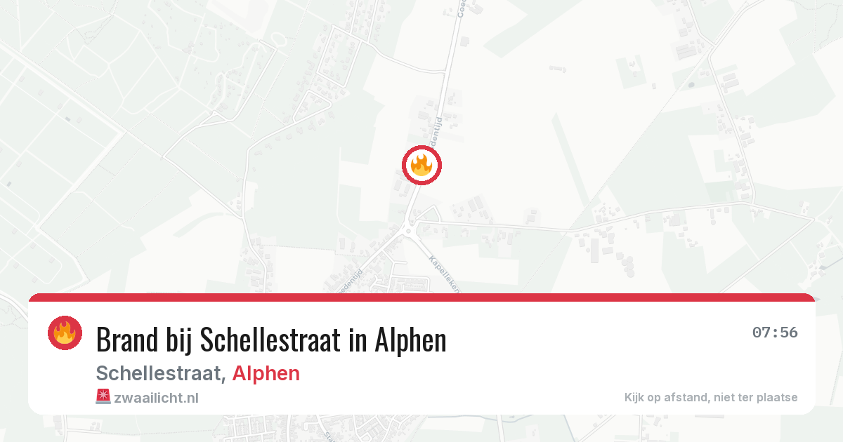 Brand bij Schellestraat in Alphen — 28 jun 2026