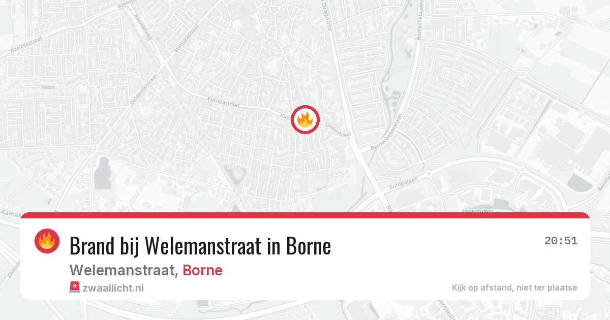 Brand bij Welemanstraat in Borne — 15 jun 2026