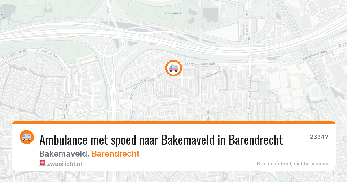Ambulance met spoed naar Bakemaveld in Barendrecht — 29 jan 2026