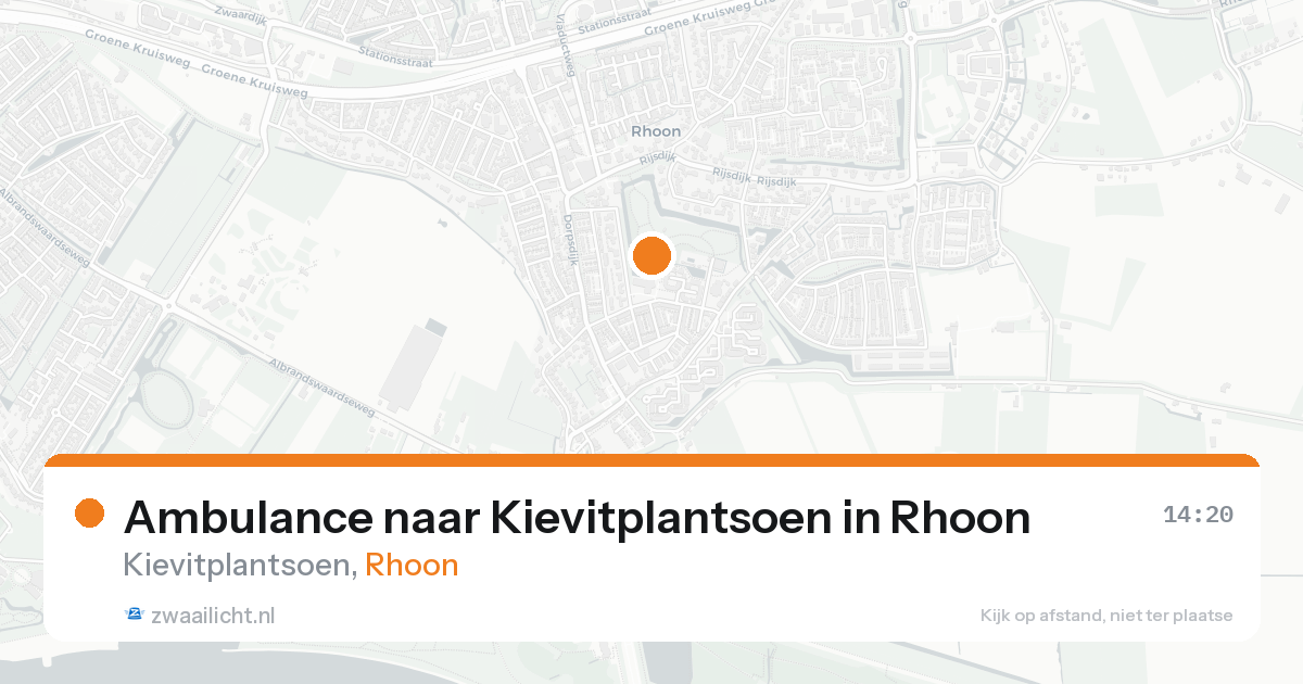 Ambulance naar Kievitplantsoen in Rhoon — 22 aug 2026