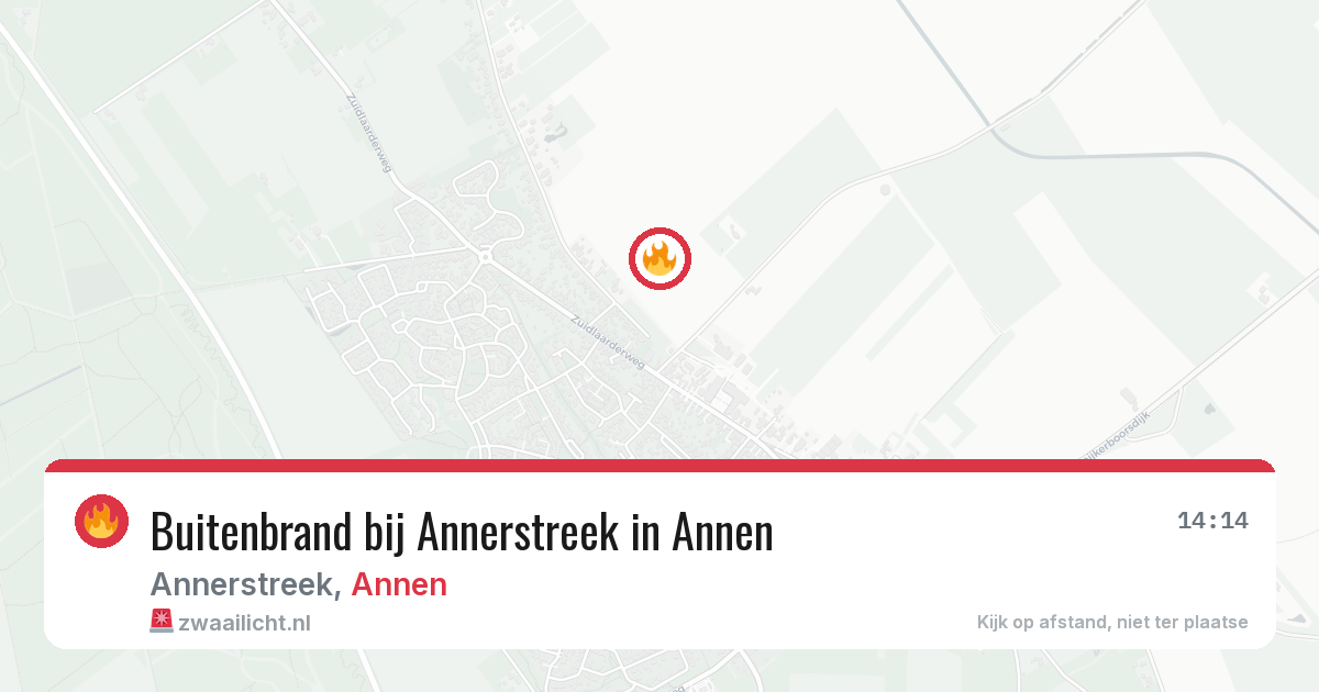 Buitenbrand bij Annerstreek in Annen — 25 jul 2026