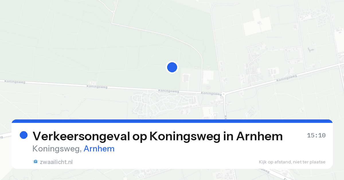 Verkeersongeval op Koningsweg in Arnhem — 15 aug 2026