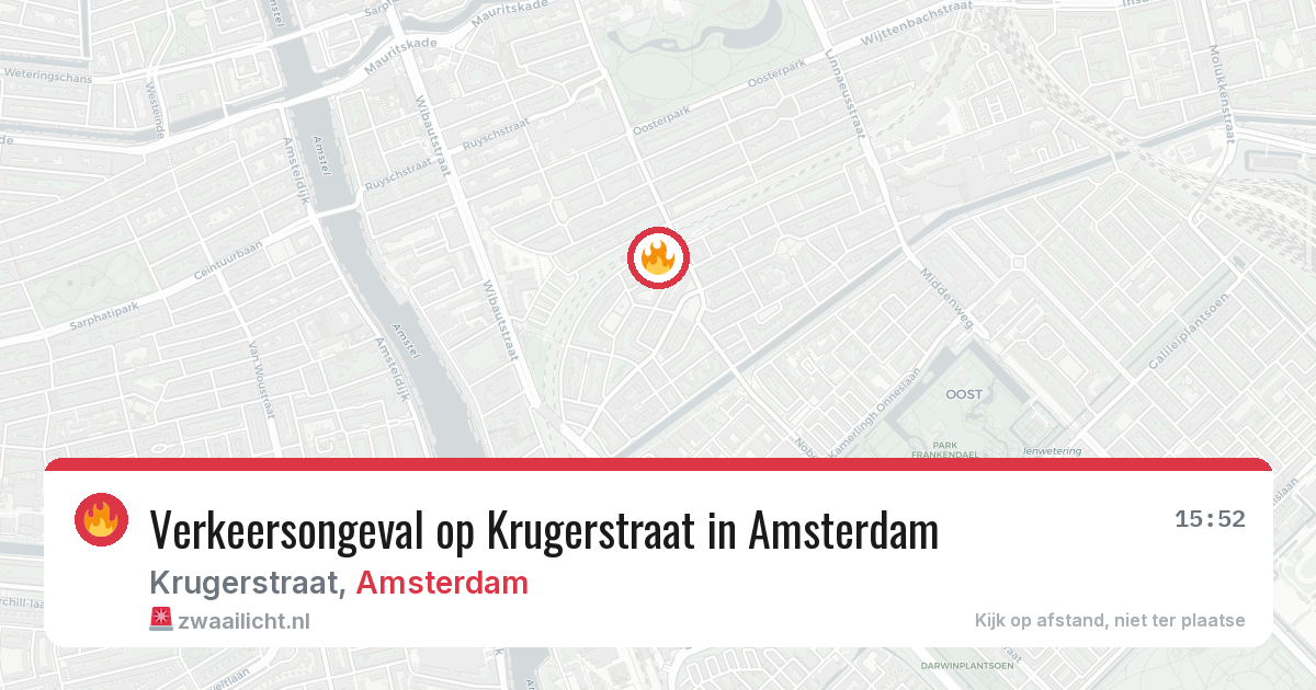 Verkeersongeval op Krugerstraat in Amsterdam — 21 apr 2026
