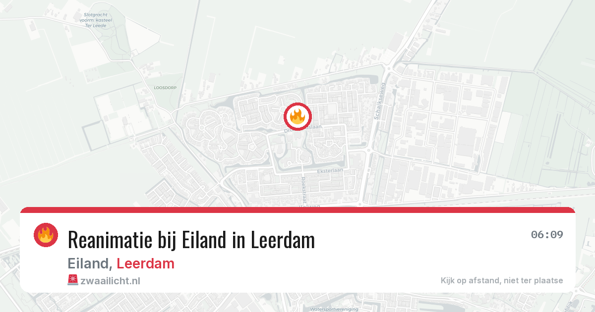 Reanimatie bij Eiland in Leerdam — 30 jul 2026