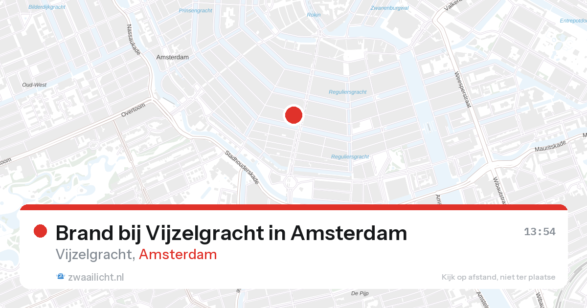 Brand bij Vijzelgracht in Amsterdam — 26 jun 2026