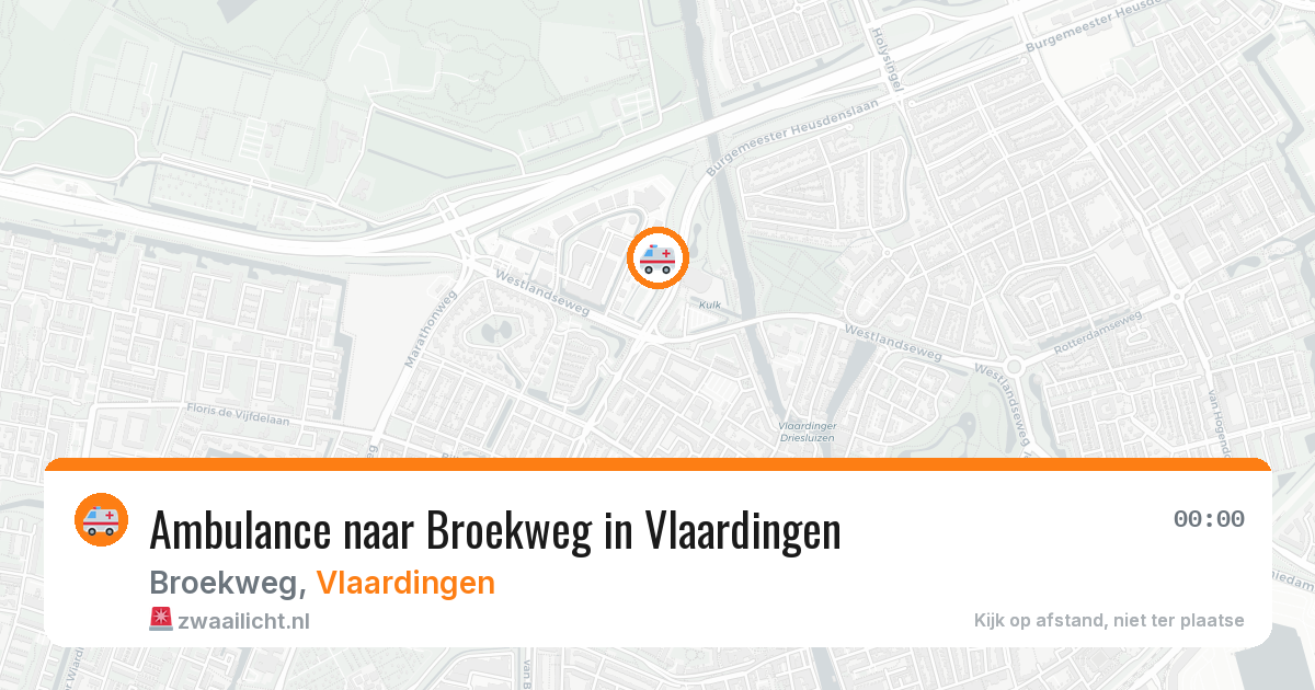 Ambulance naar Broekweg in Vlaardingen — 23 mrt 2026