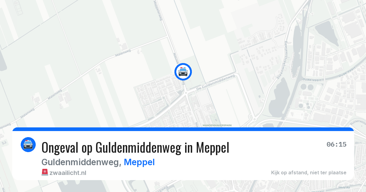 Ongeval op Guldenmiddenweg in Meppel — 5 mei 2026
