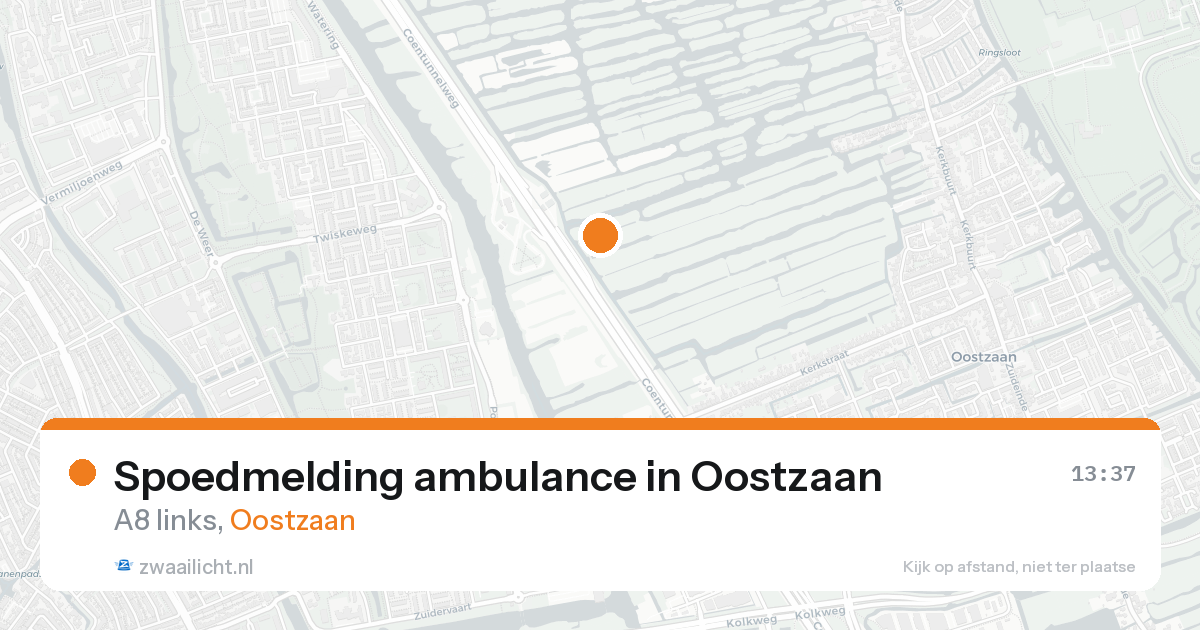 Spoedmelding ambulance in Oostzaan — 22 aug 2026