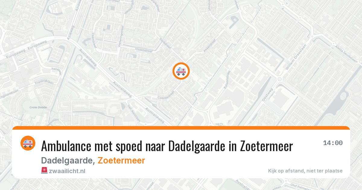 Ambulance met spoed naar Dadelgaarde in Zoetermeer — 9 jul 2026