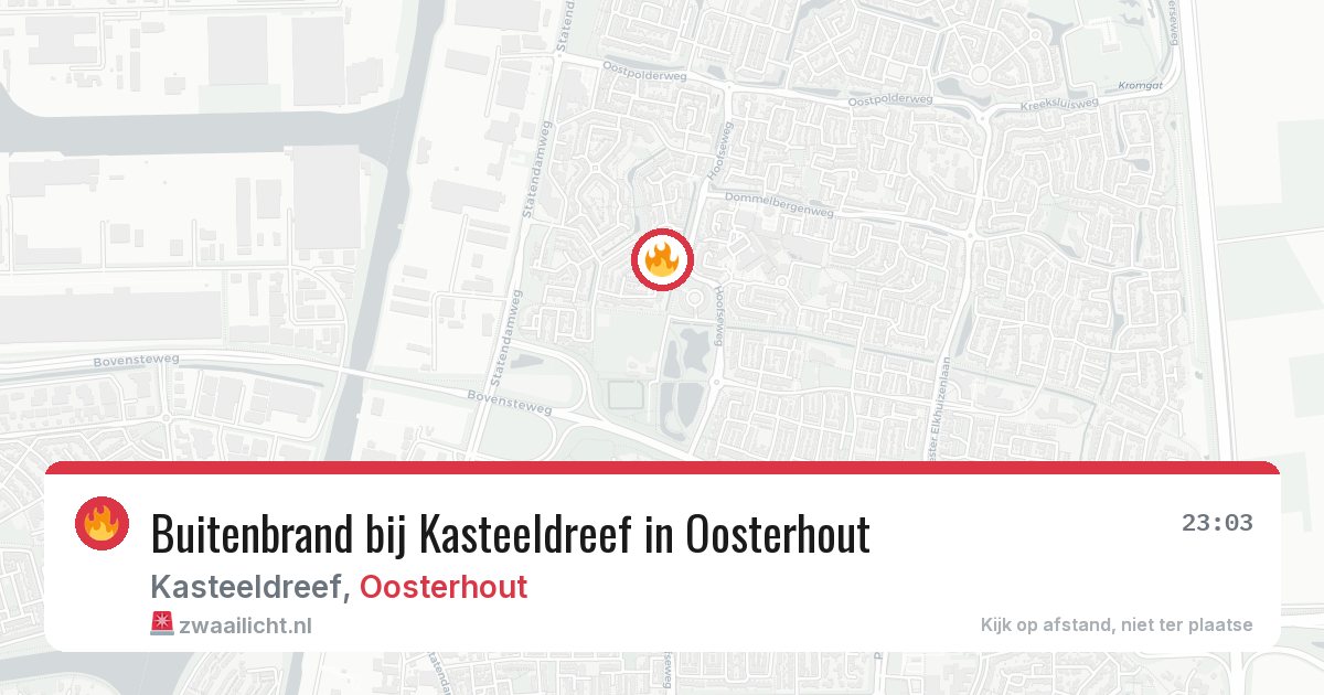 Buitenbrand bij Kasteeldreef in Oosterhout — 1 jul 2026