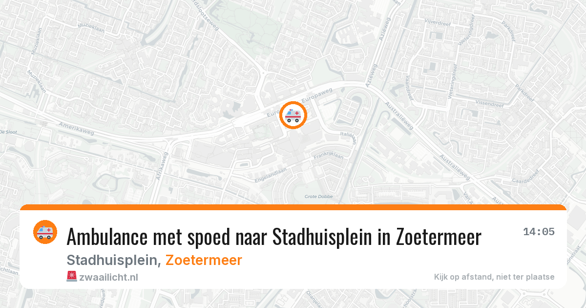 Ambulance met spoed naar Stadhuisplein in Zoetermeer — 11 jul 2026