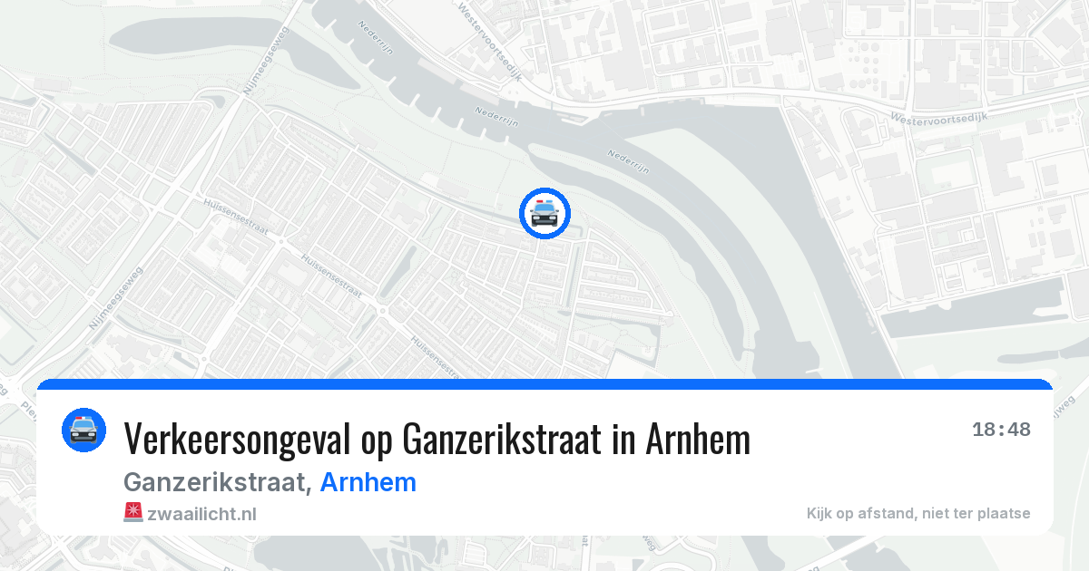 Verkeersongeval op Ganzerikstraat in Arnhem — 2 aug 2026
