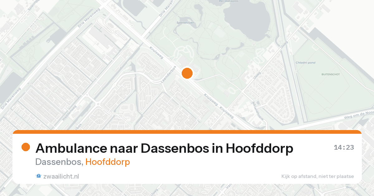 Ambulance naar Dassenbos in Hoofddorp — 22 aug 2026