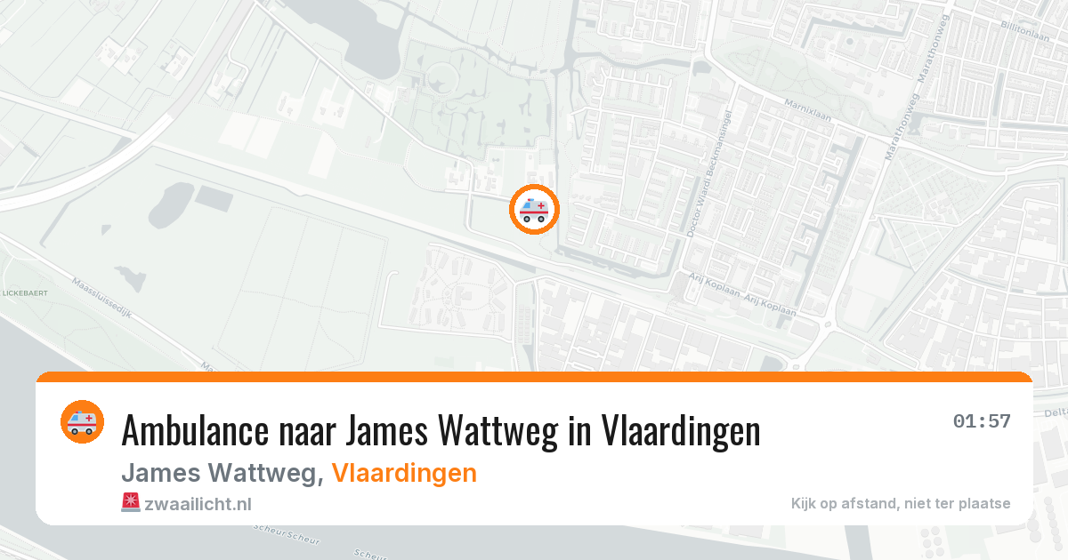 Ambulance naar James Wattweg in Vlaardingen — 31 mei 2026