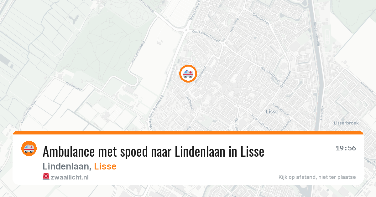 Ambulance met spoed naar Lindenlaan in Lisse — 10 aug 2026