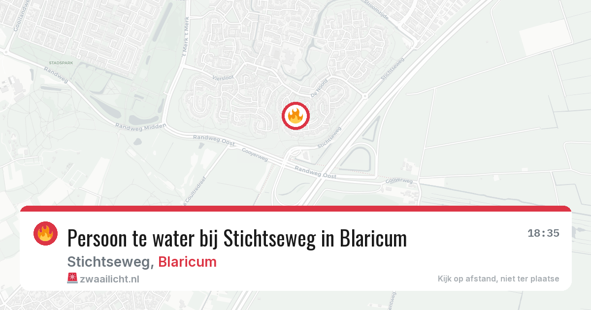 Persoon te water bij Stichtseweg in Blaricum — 1 aug 2026