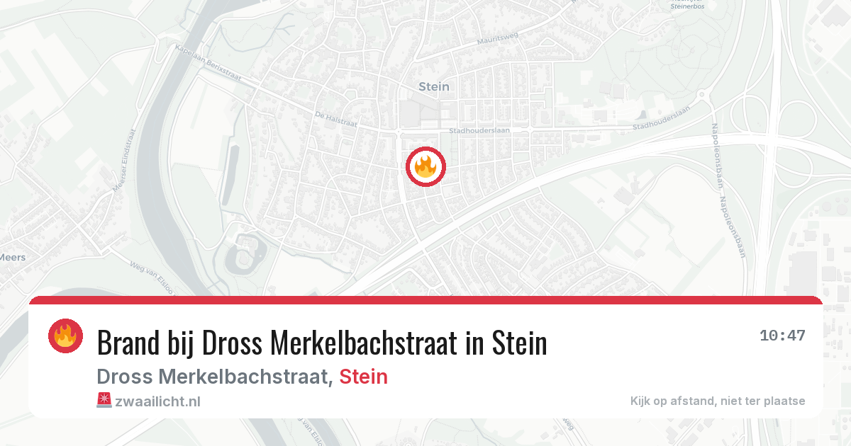 Brand bij Dross Merkelbachstraat in Stein — 20 mrt 2026