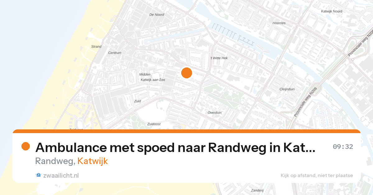 Ambulance met spoed naar Randweg in Katwijk — 20 mei 2026