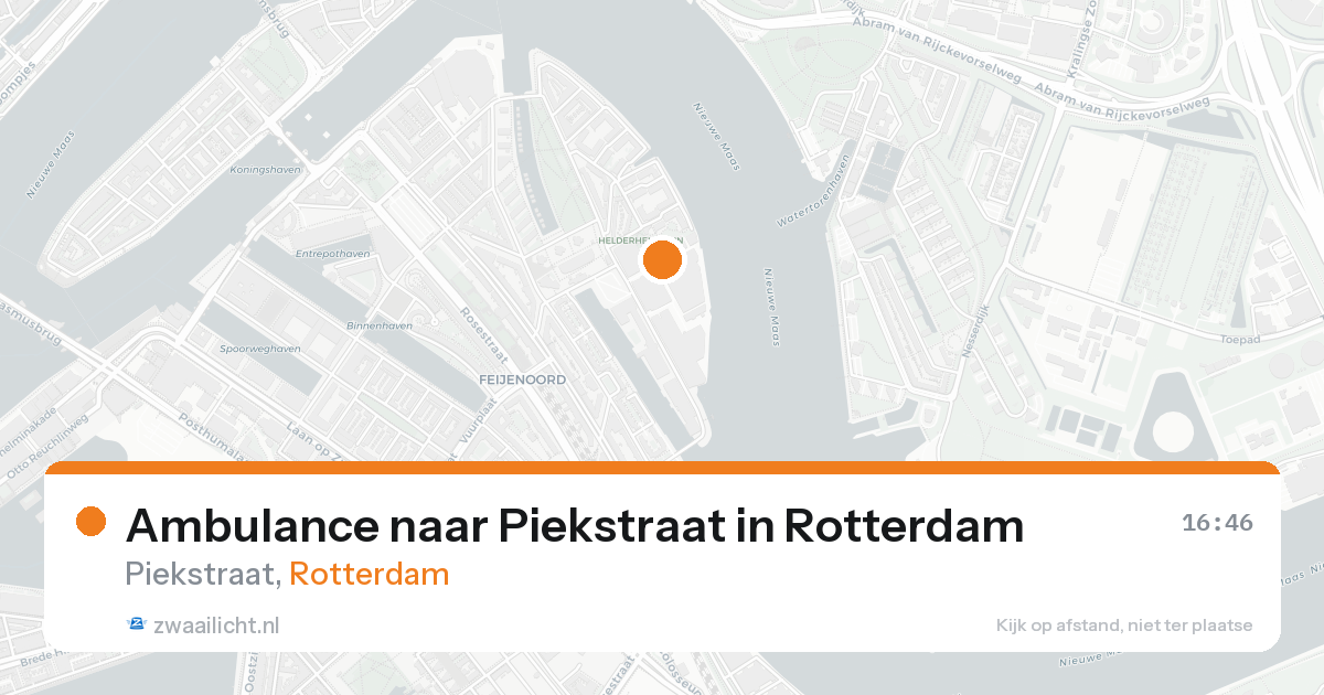 Ambulance naar Piekstraat in Rotterdam — 22 aug 2026
