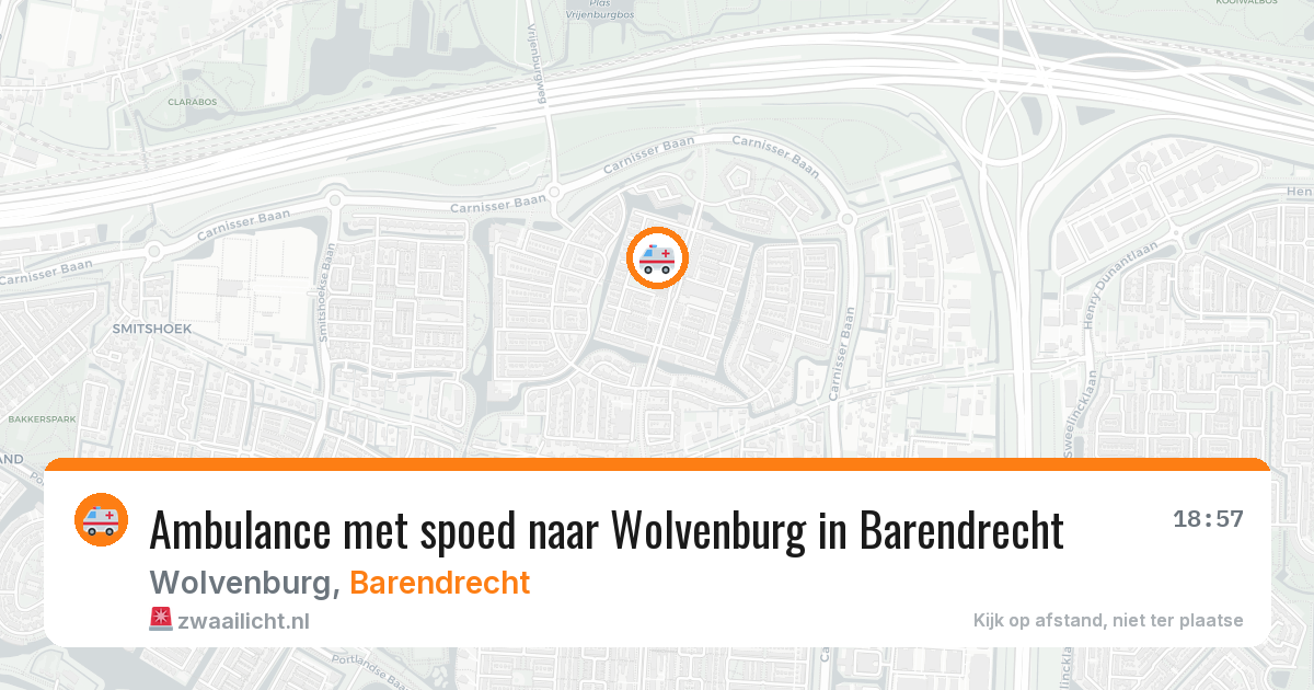 Ambulance met spoed naar Wolvenburg in Barendrecht — 4 mrt 2026