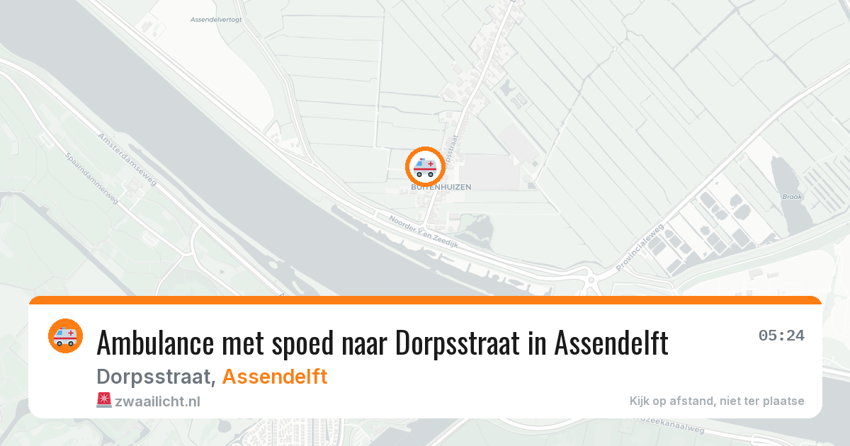 Ambulance met spoed naar Dorpsstraat in Assendelft — 18 apr 2026