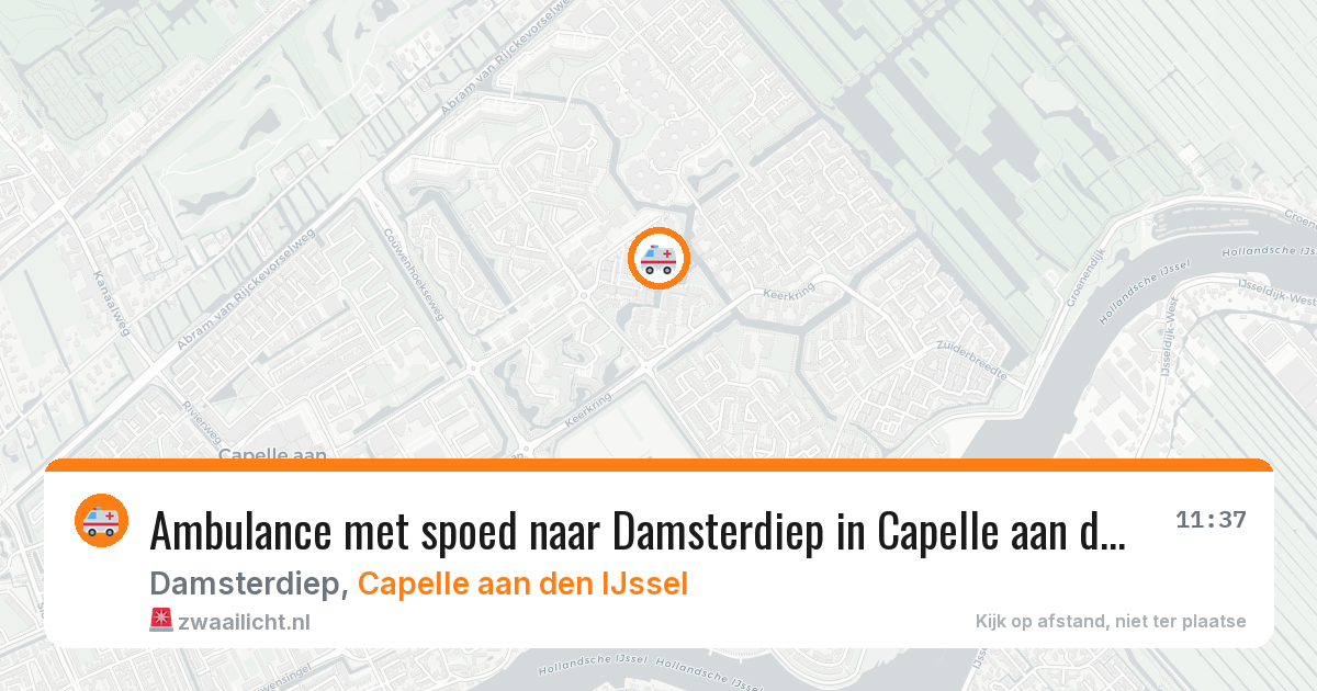 Ambulance met spoed naar Damsterdiep in Capelle aan den IJssel — 4 mei 2026