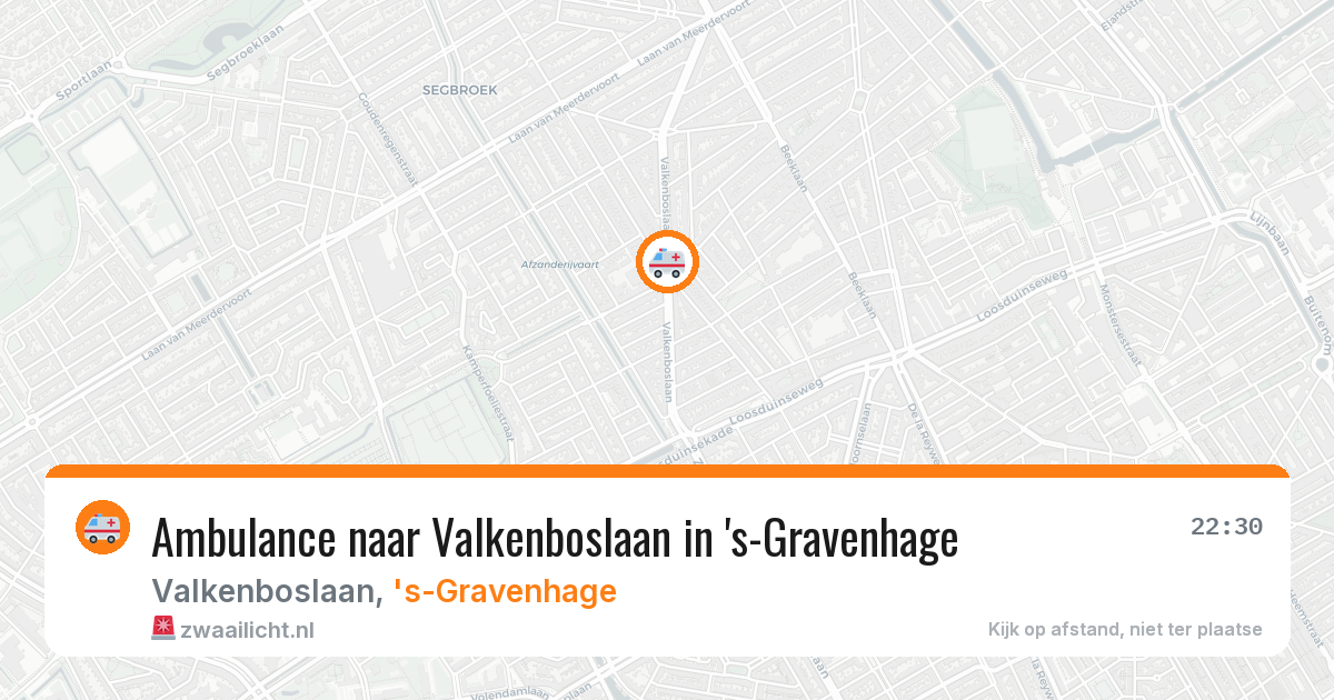 Ambulance naar Valkenboslaan in 's-Gravenhage — 3 aug 2026