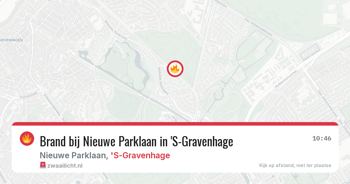Brand bij Nieuwe Parklaan in 'S-Gravenhage — 4 apr 2026