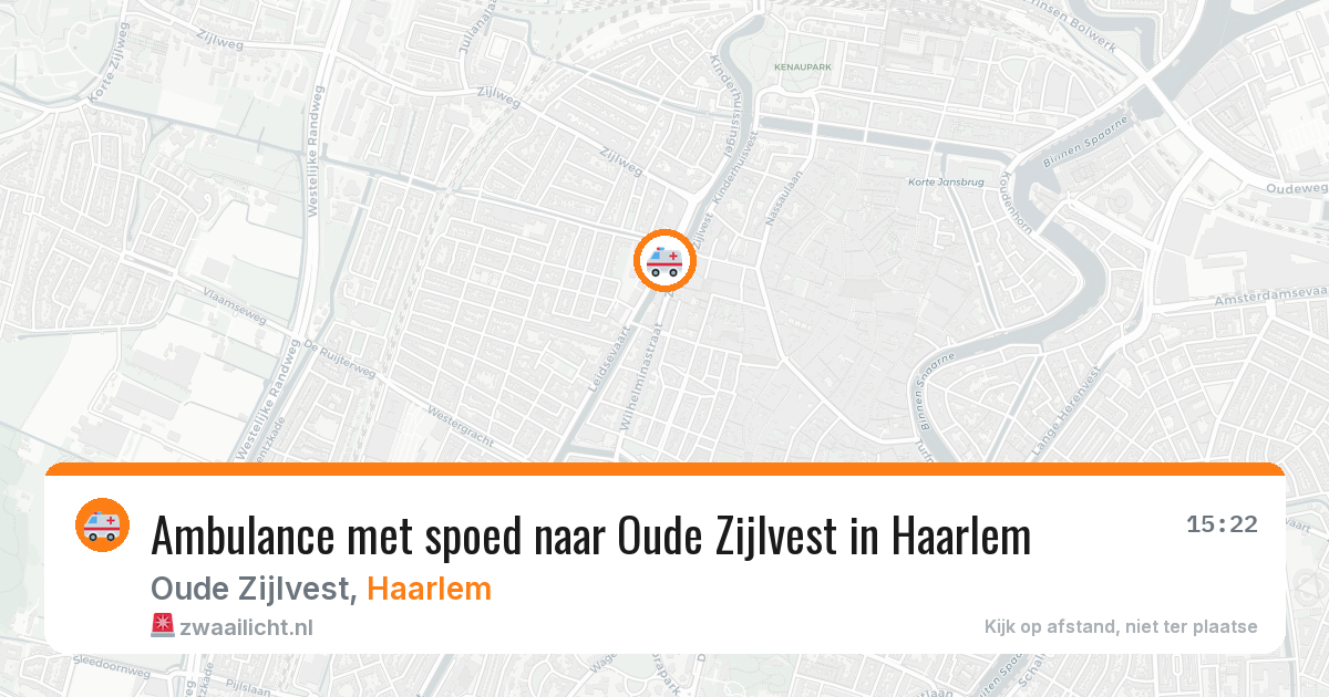 Ambulance met spoed naar Oude Zijlvest in Haarlem — 4 mei 2026