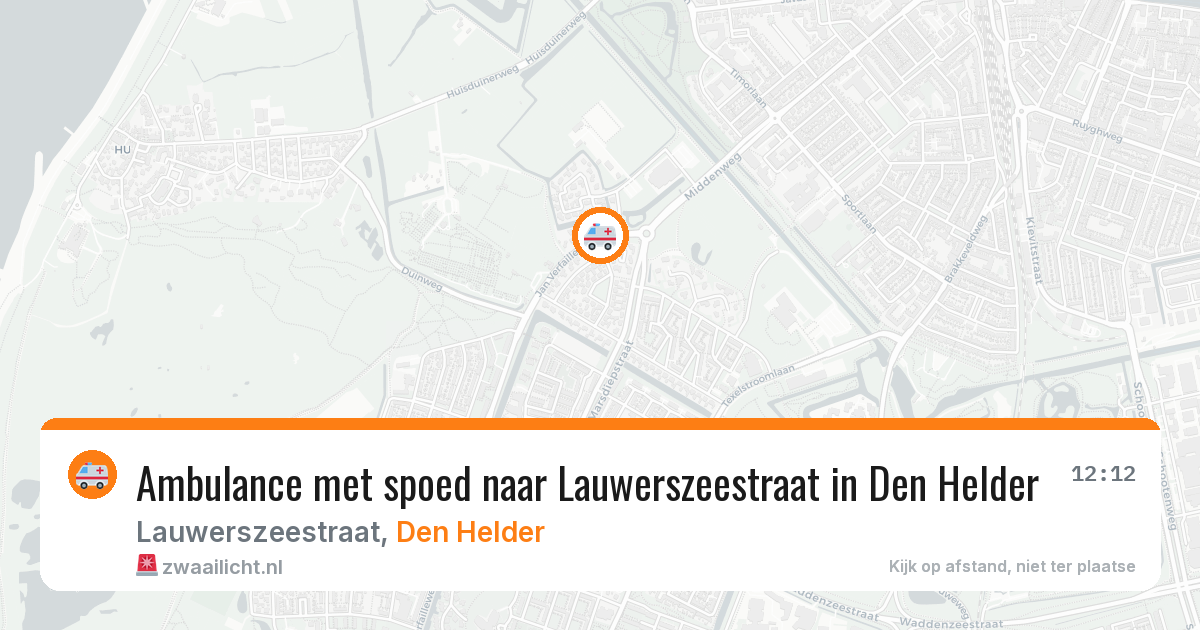Ambulance met spoed naar Lauwerszeestraat in Den Helder — 30 jan 2026