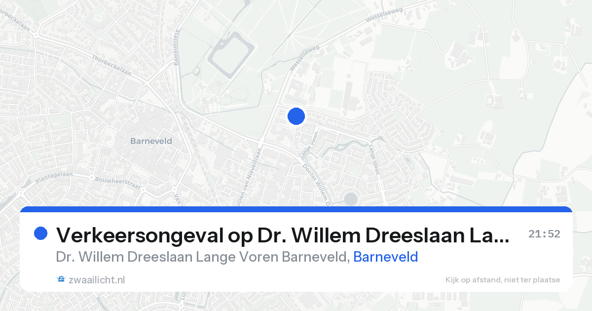 Verkeersongeval op Dr. Willem Dreeslaan Lange Voren Barneveld in Barneveld — 16 mei 2026